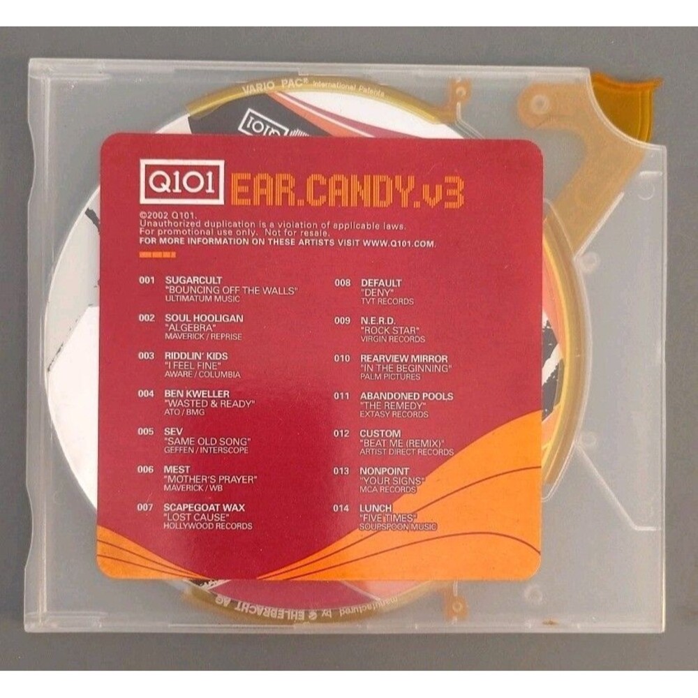 Q101 Ear Candy v.3 Promo CD 2002 WKQX Chicago  Sugarcult